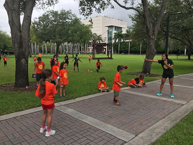 Kids choosing electives at Miami summer camp such as sports, arts, STEM, outdoor adventures, and cooking