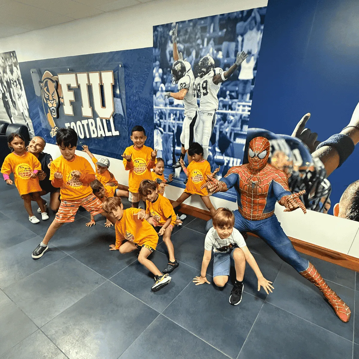 Miami summer camp locations map and happy kids