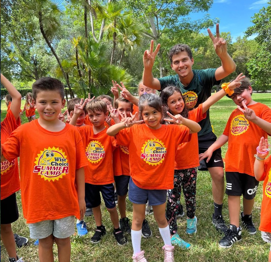 Kids at Miami summer camp enjoying outdoor activities without electronics