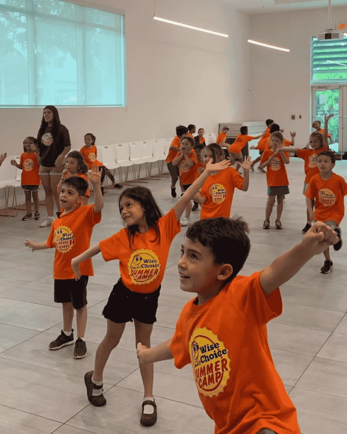 Engaged kids enjoying summer camp activities at FIU in Miami