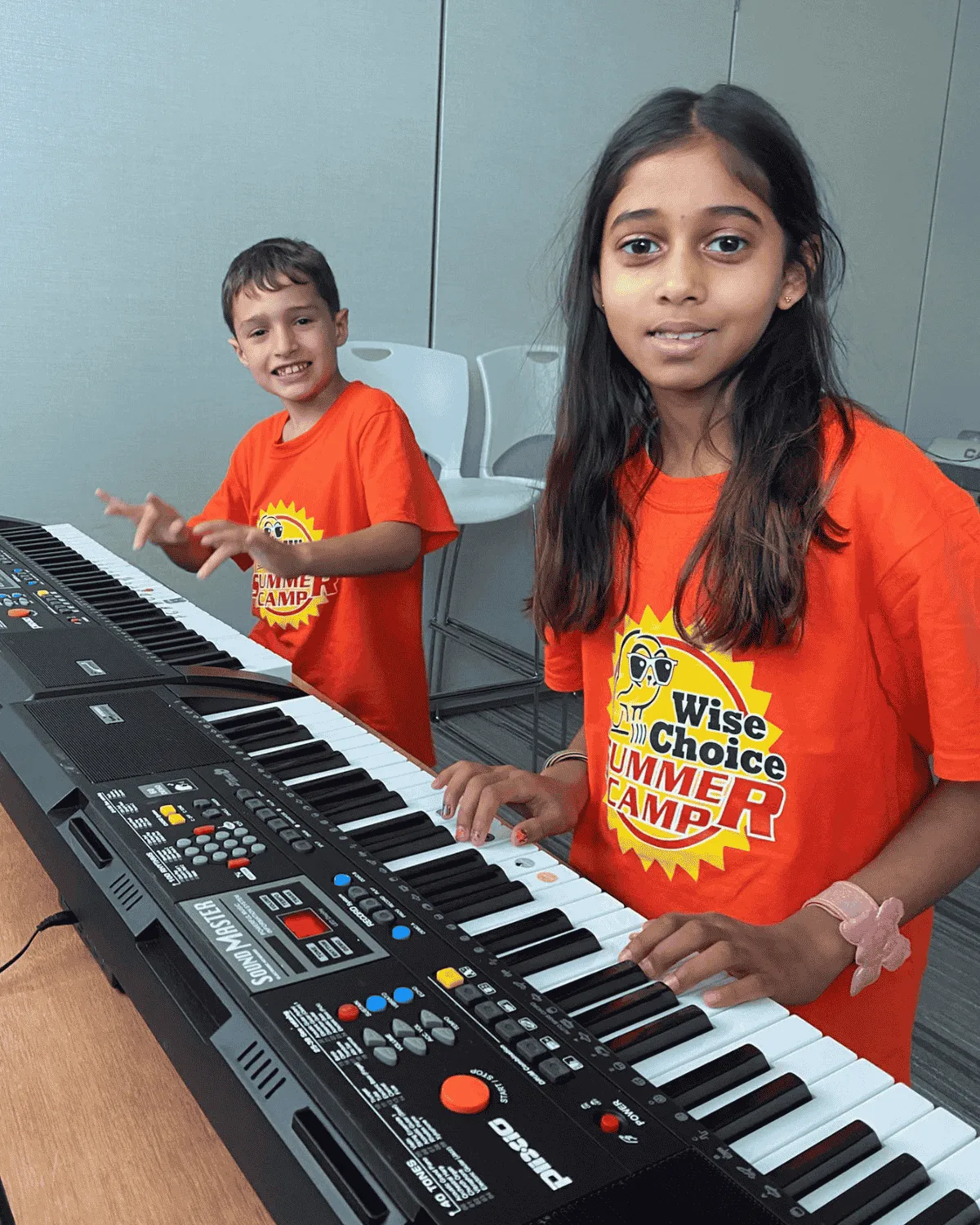 Kids in Miami summer camp trying new hobbies like art, swimming, and outdoor activities